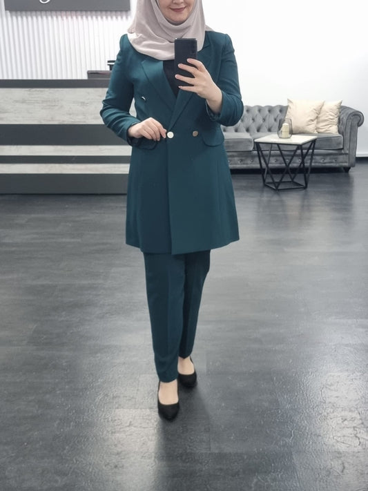 464- BLAZER ZWEI TEILER smaragdgrün
