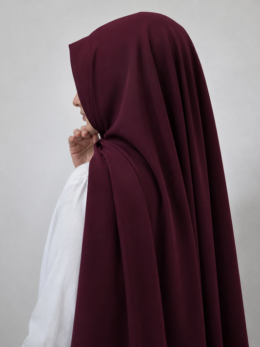 Chiffon Hijab bordeaux￼
