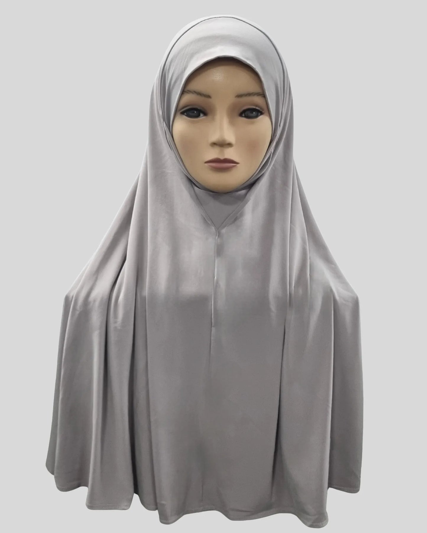 635 - fertig Kopftücher hellgrau