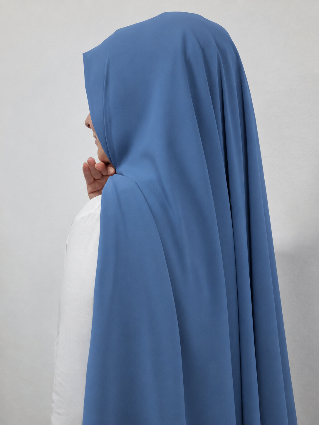 Chiffon Hijab Dusty blau