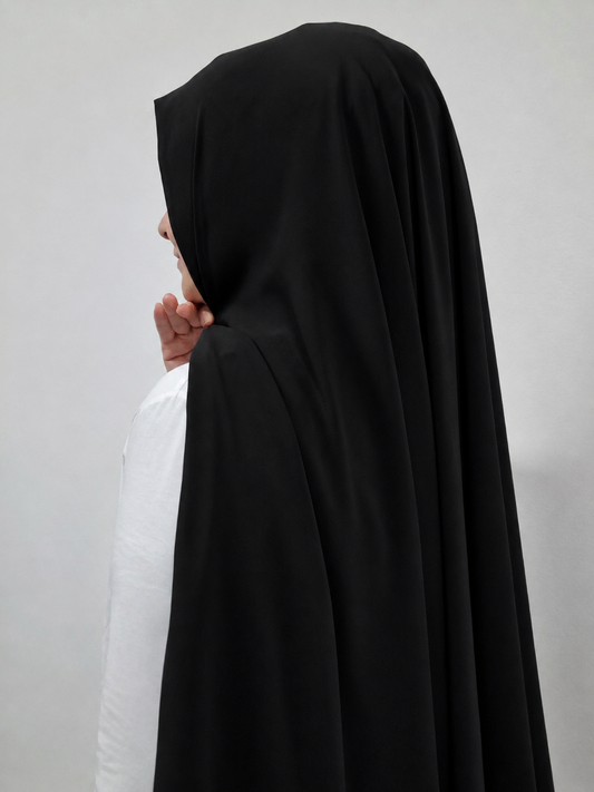 Chiffon Hijab schwarz