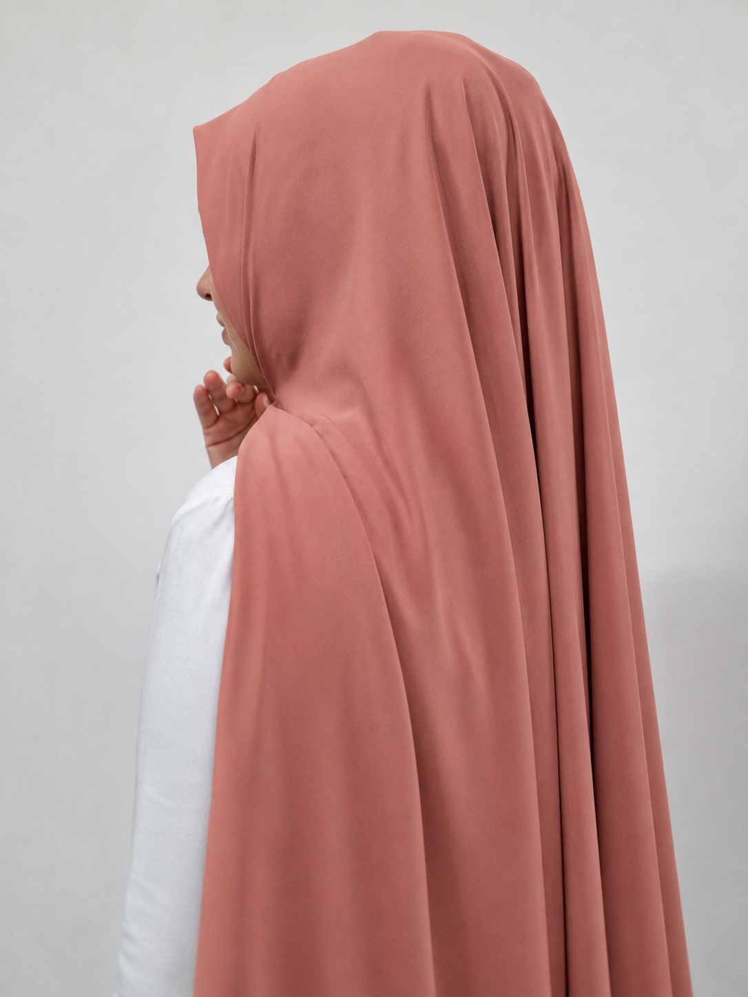 Chiffon Hijab pfirsichrosa