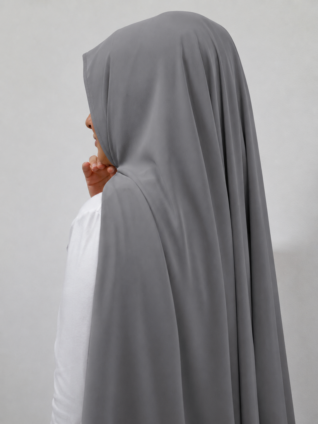 Chiffon Hijab elefantengrau