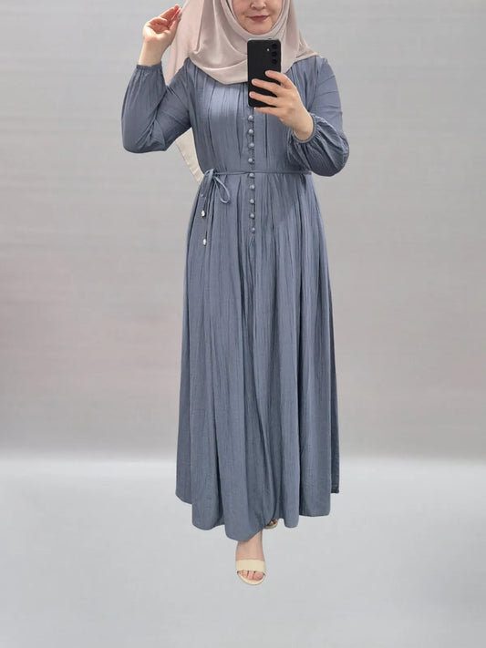 387- Liya Kleid blaugrau