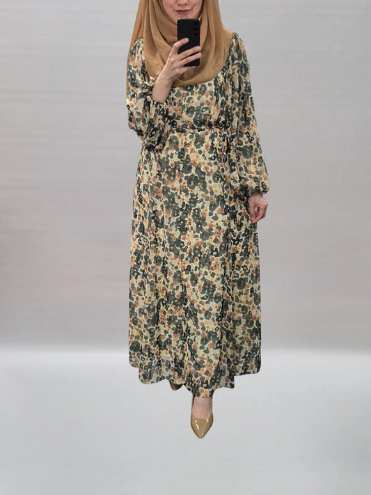 688 - Blumenmuster Kleid