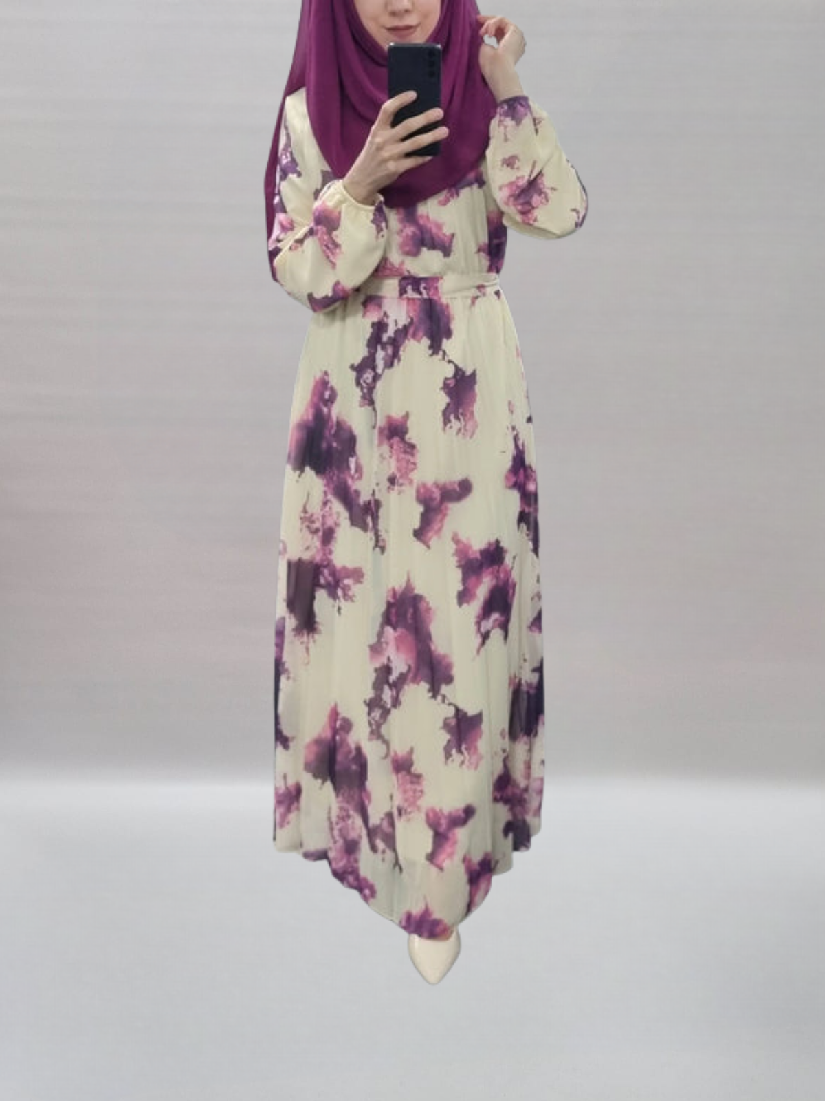 666- Chiffonkleid Amber Bloom lila