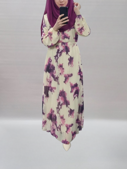 666- Chiffonkleid Amber Bloom lila