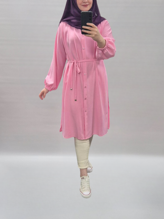 408-Long Tunika Rosa