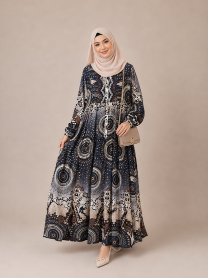 Maxikleid gemustert