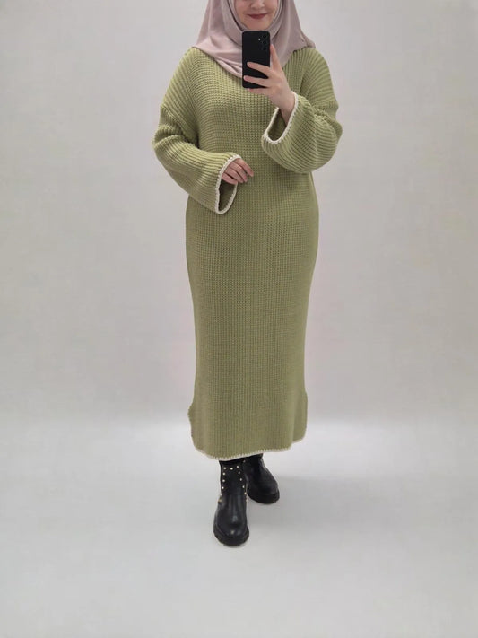 Yasira Streickkleid pistazie