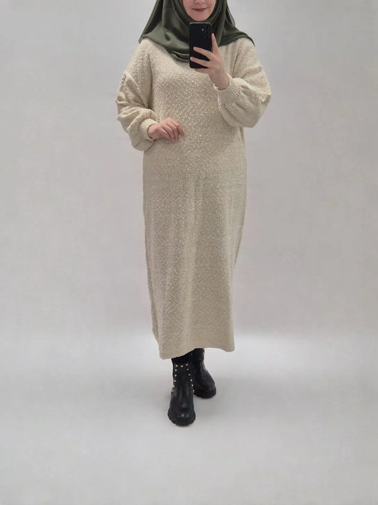 Nurra Strickkleid altweiß