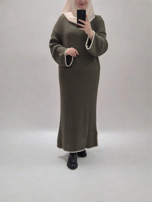 Yasira Streickkleid taupe