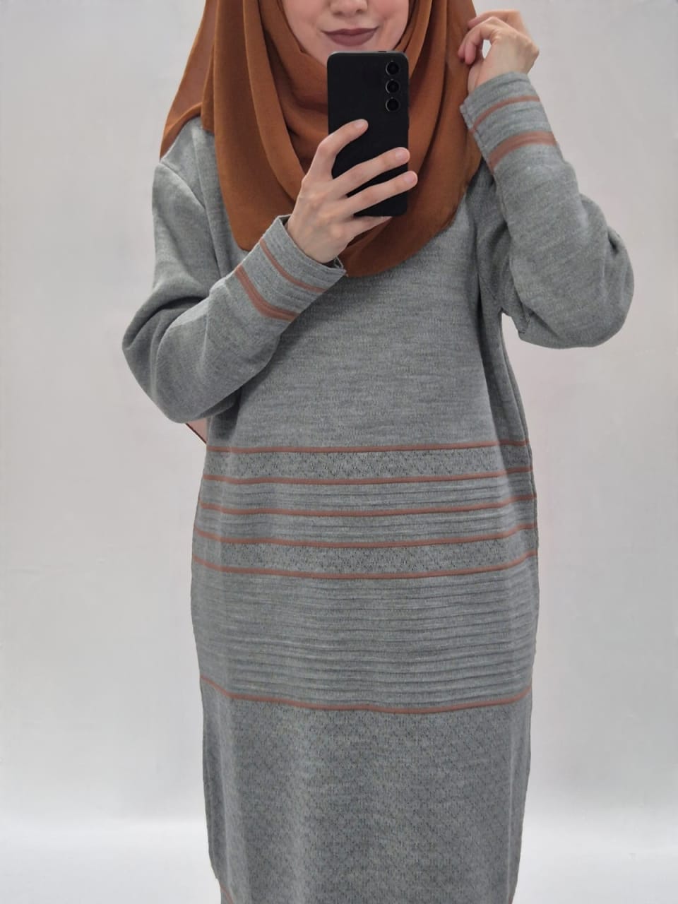 Nila Strickkleid grau