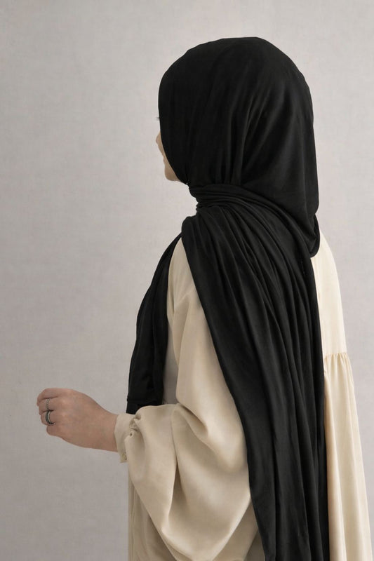 Jersey Hijab schwarz