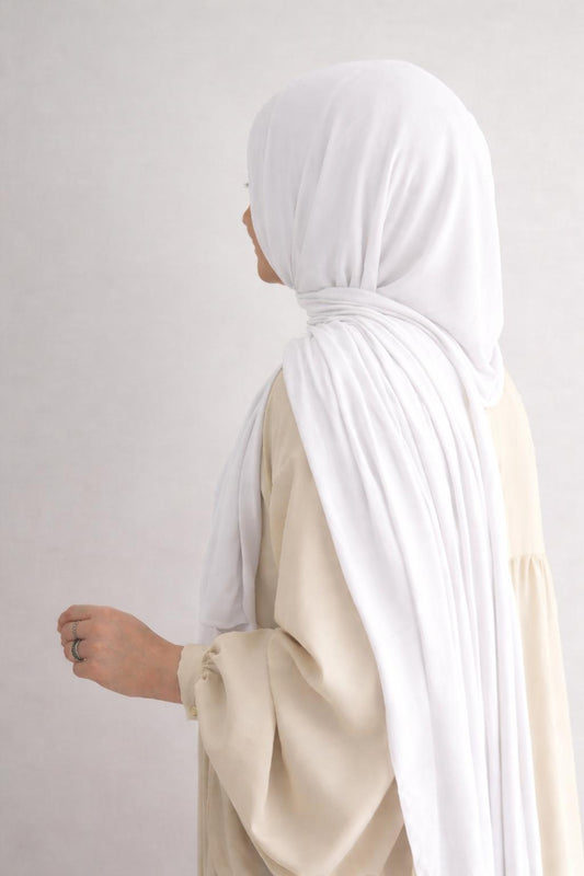 Jersey Hijab weiß