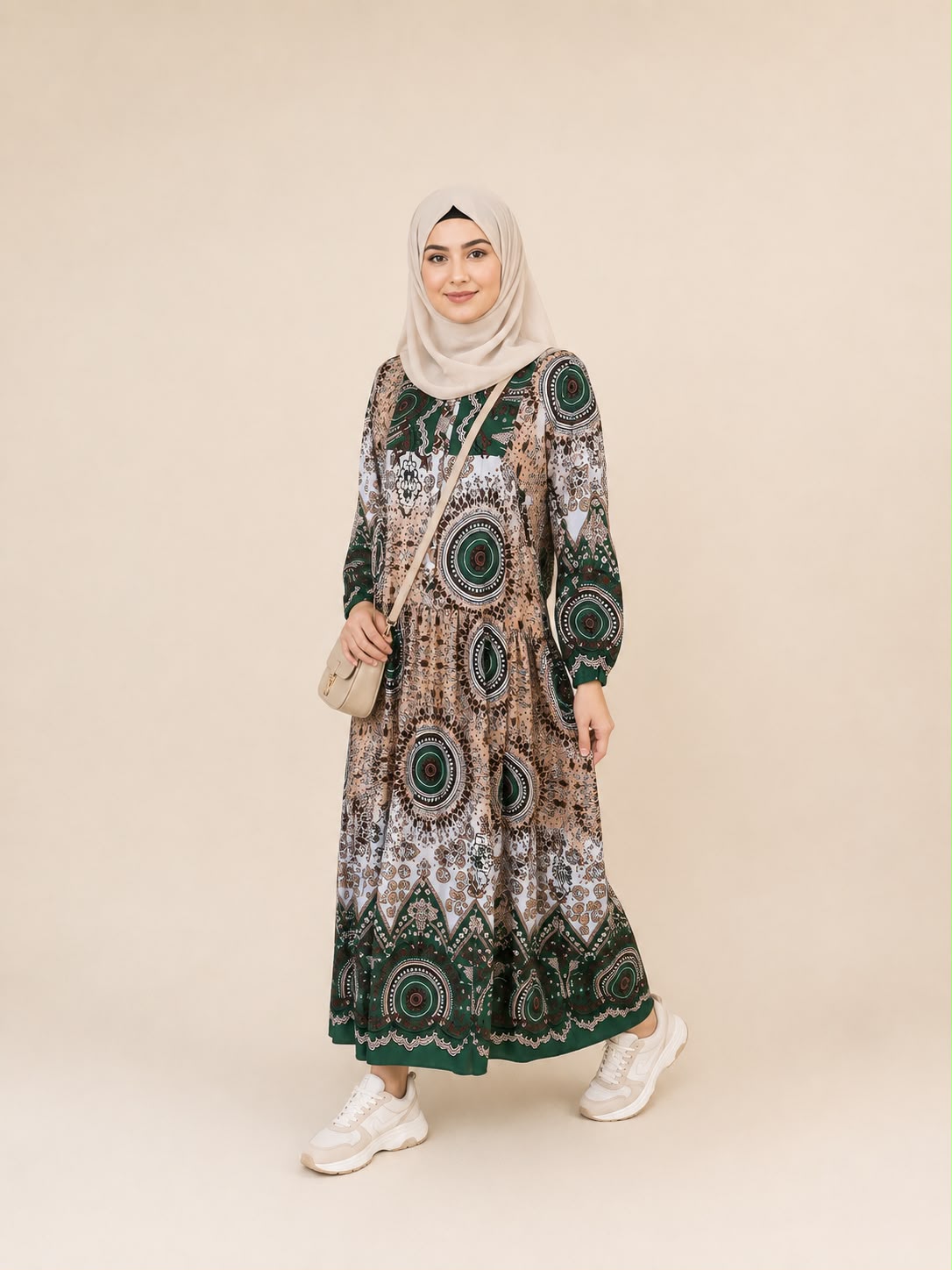 Maxikleid gemustert