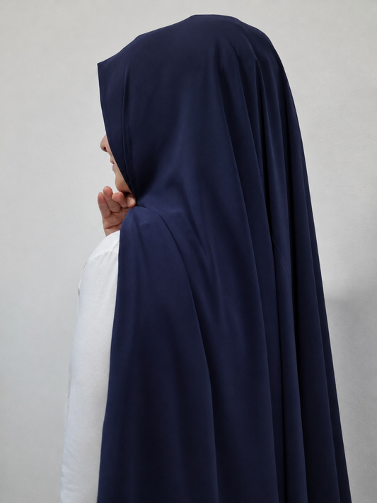 Chiffon Hijab dunkelblau