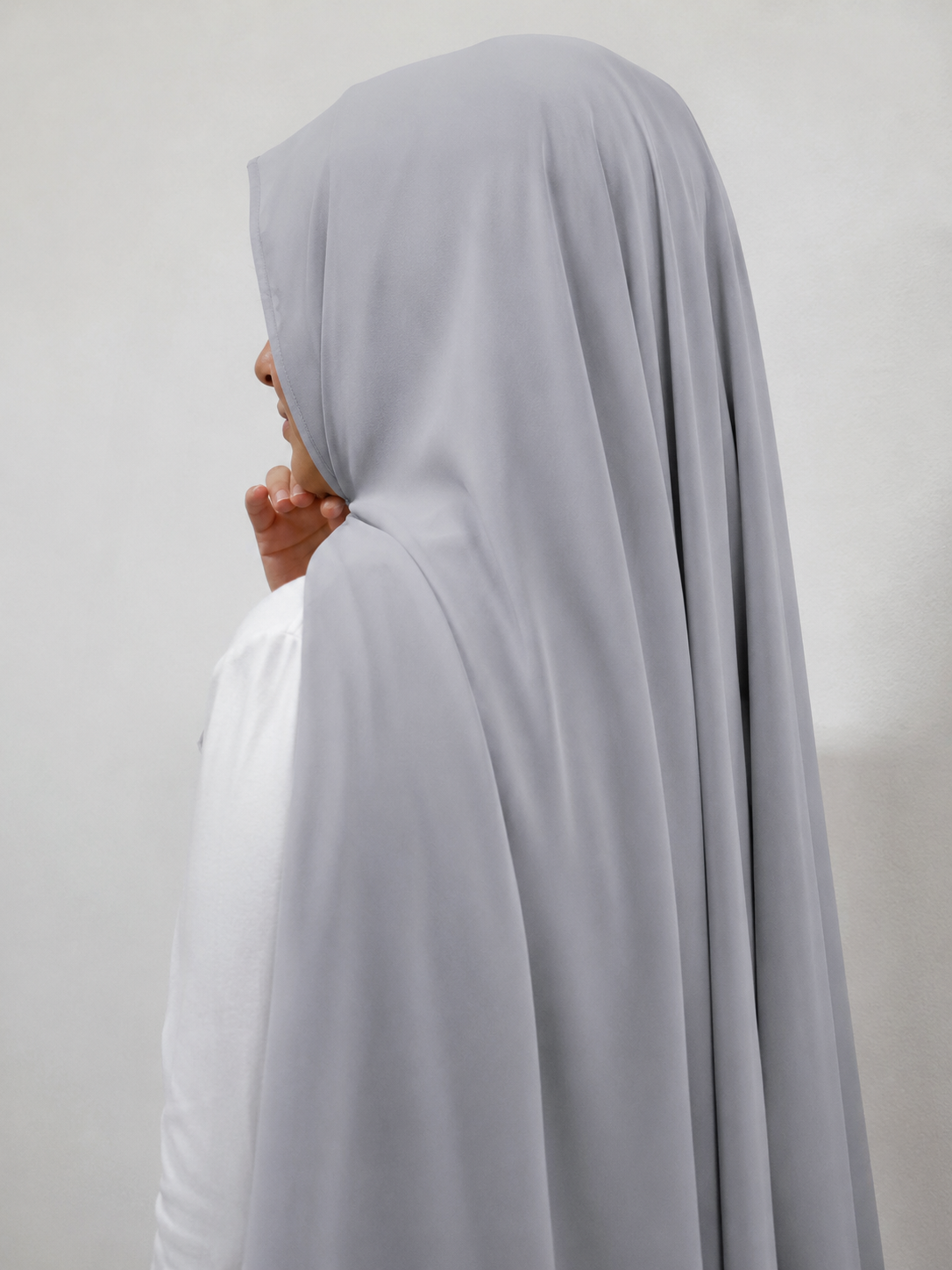 Chiffon Hijab hellgrau