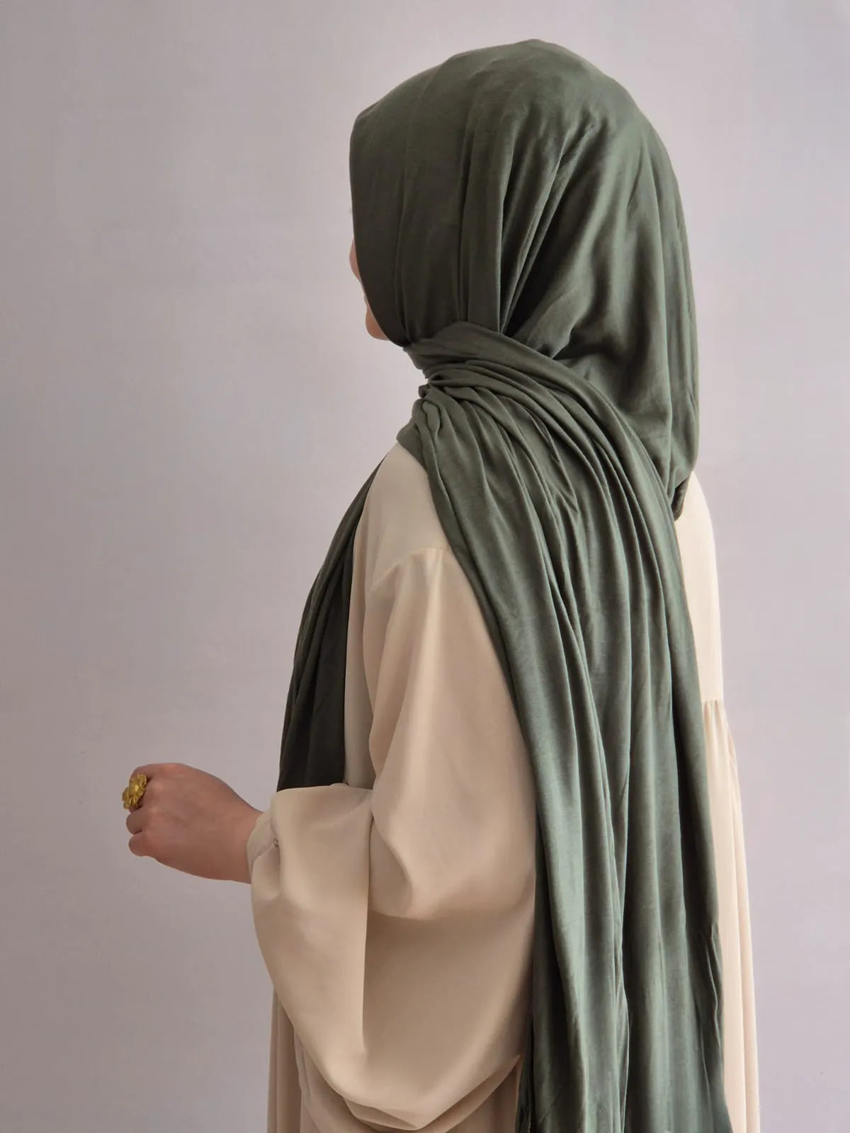 Jersey Hijab hellesgrün