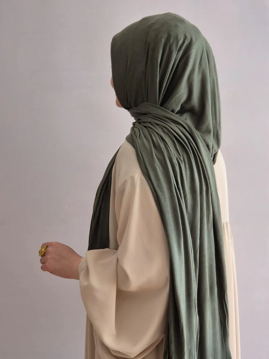 Jersey Hijab hellesgrün