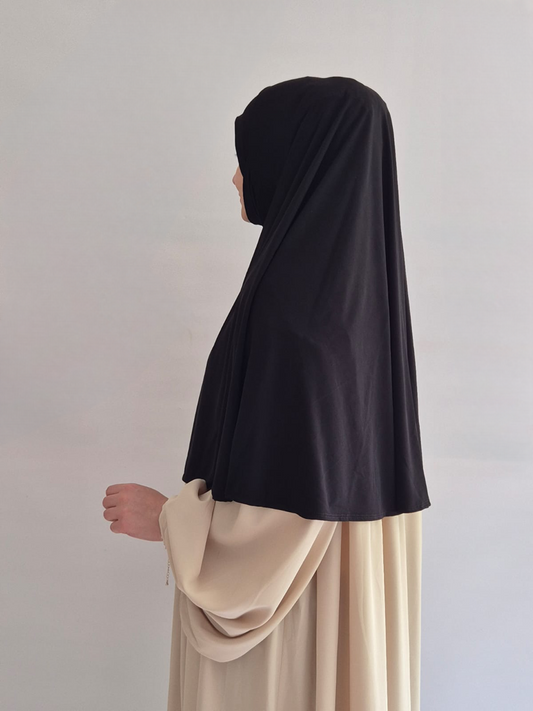 f339- fertig Hijab schwarz