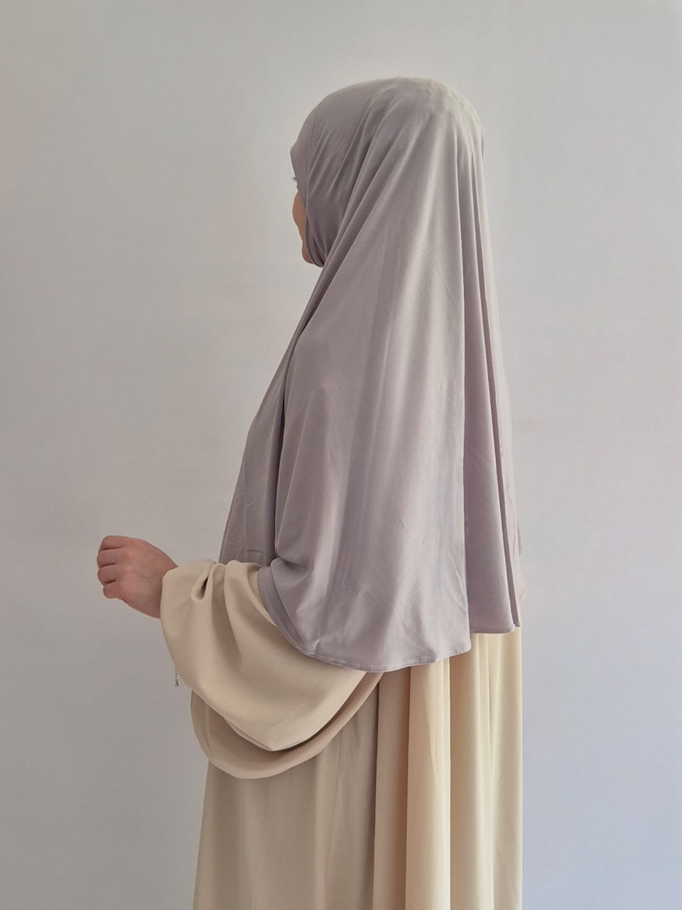 f338 - fertig Hijab hellgrau