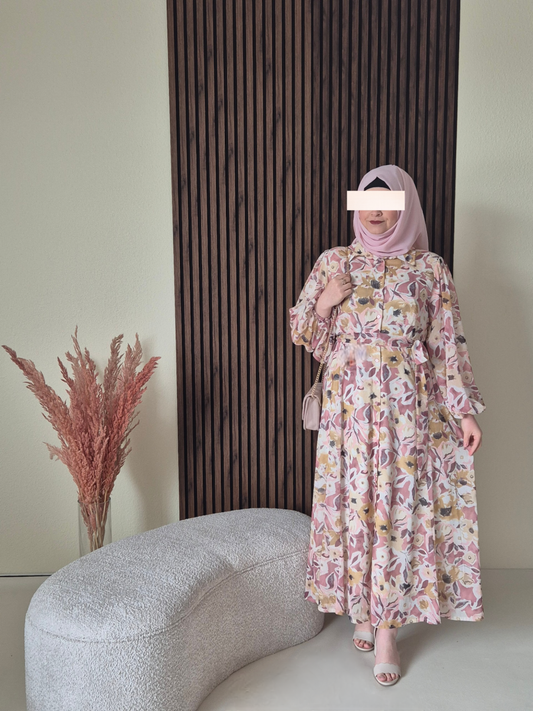 Noor Kleid rosa/ beige