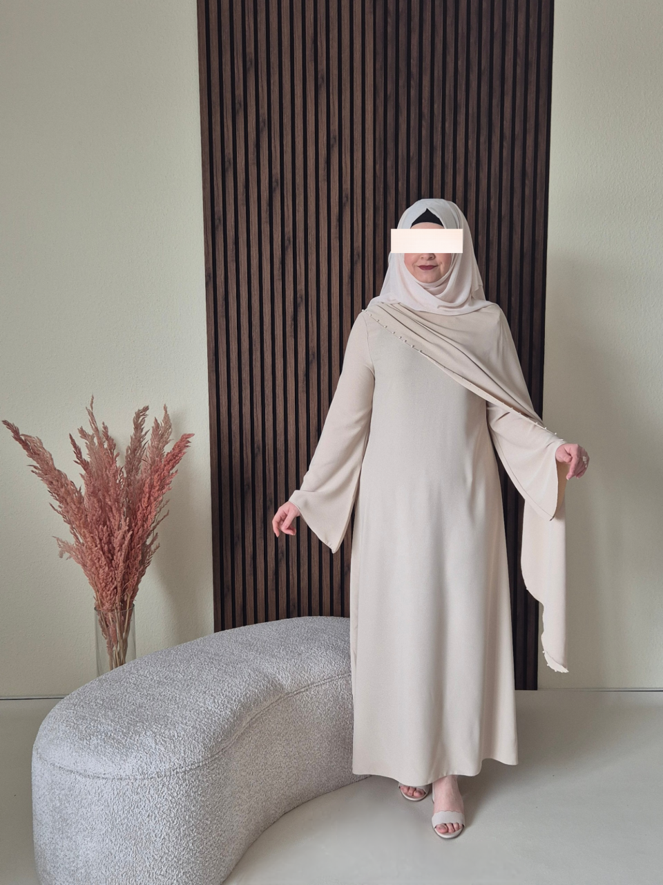 Haya Pearl Kleid beige