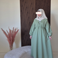 Musseline Kleid - leicht & alltagstauglich in grün