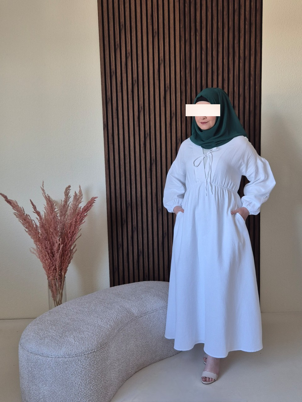 Musseline Kleid weiß