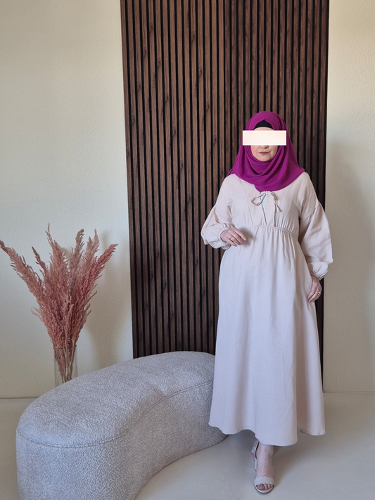 Musseline Kleid beige