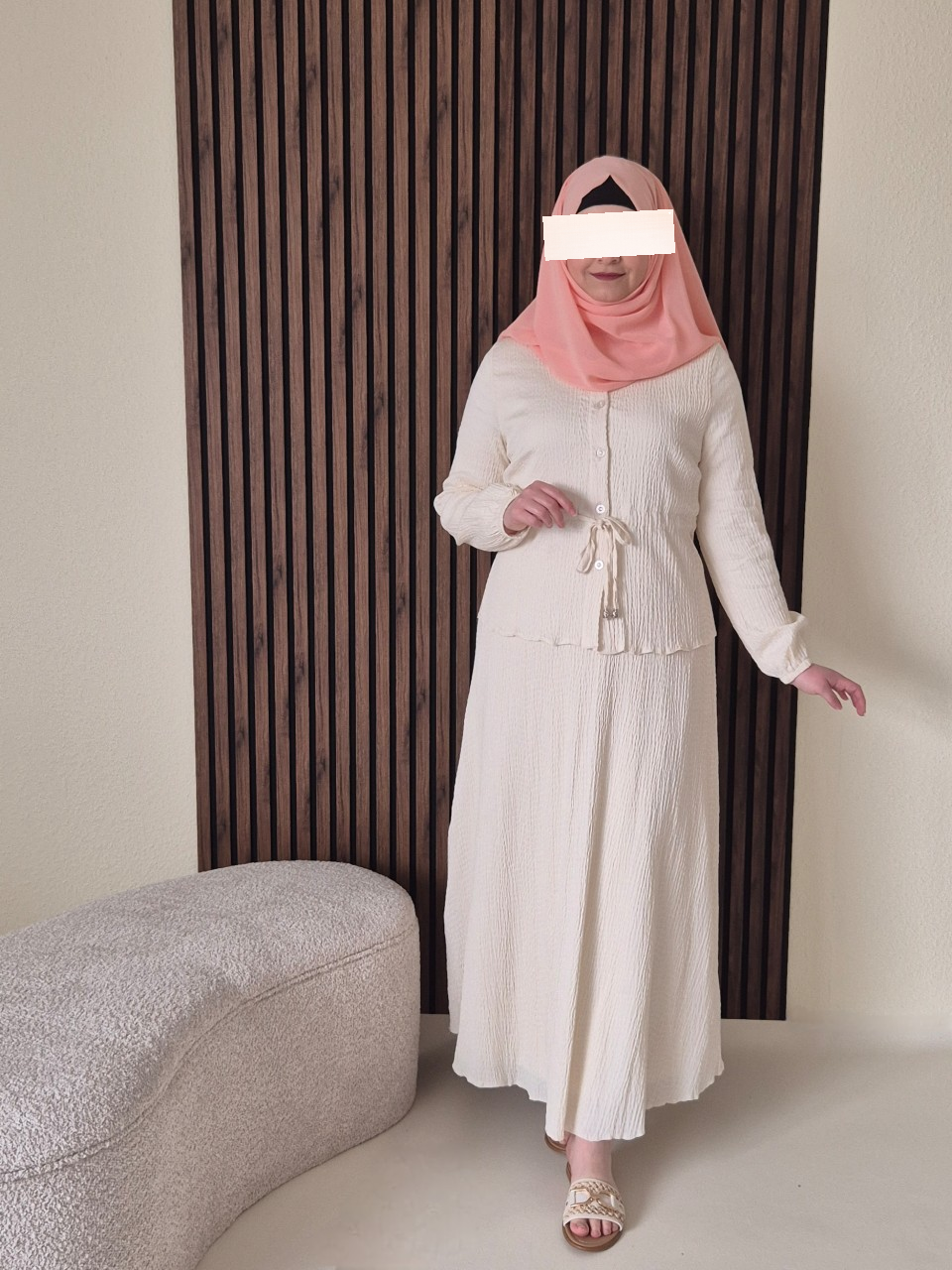 Zweiteiler Set in beige