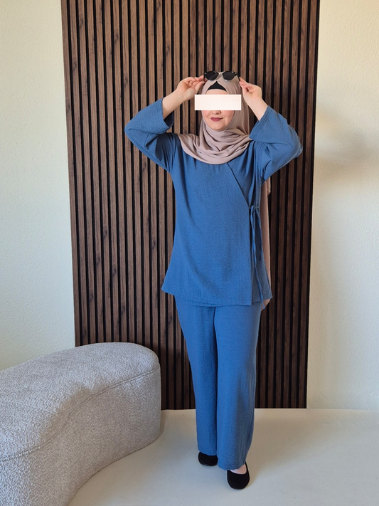 sportlicher Zweiteiler blau