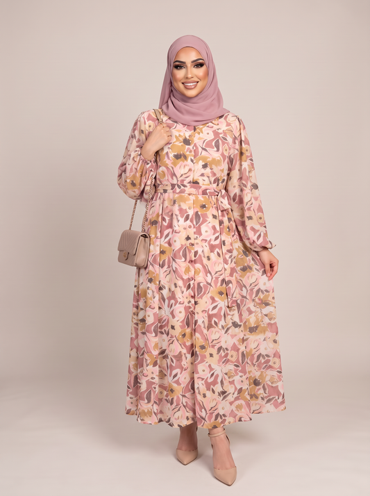 Noor Chiffonkleid