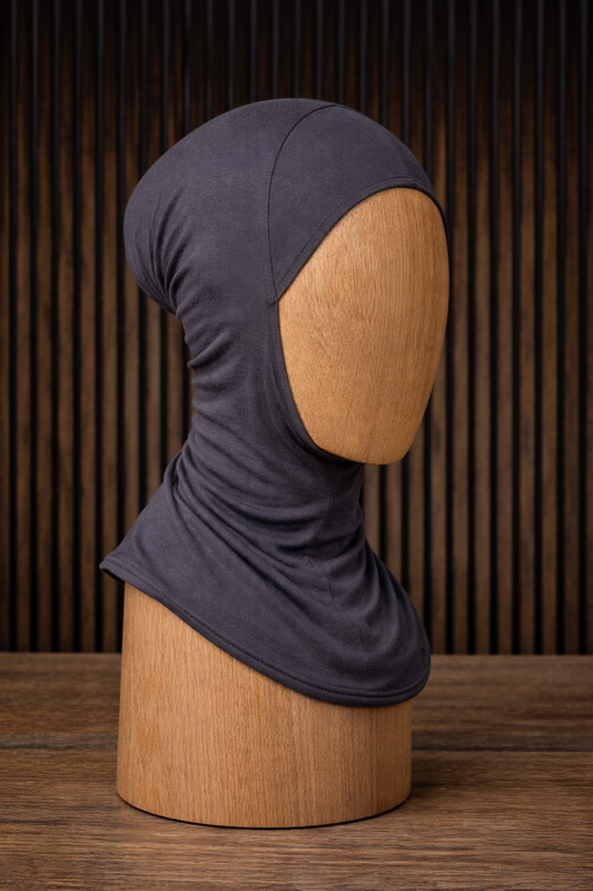 Bonnet mit Hals antharzit