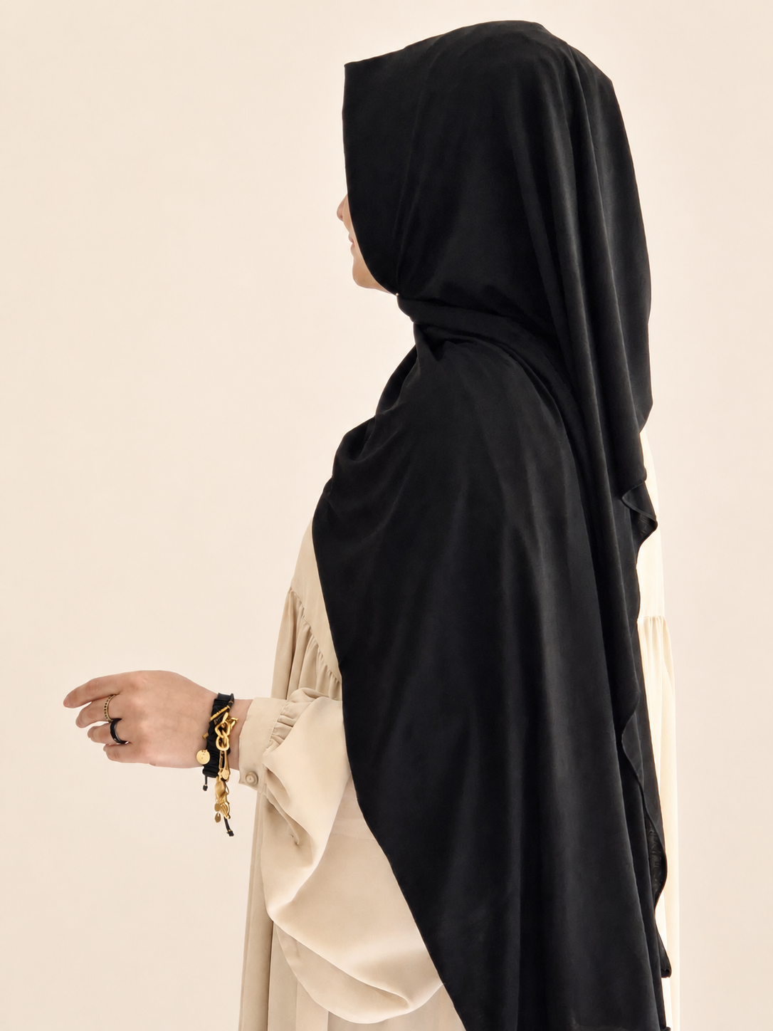 Jersey Premium Hijab schwarz