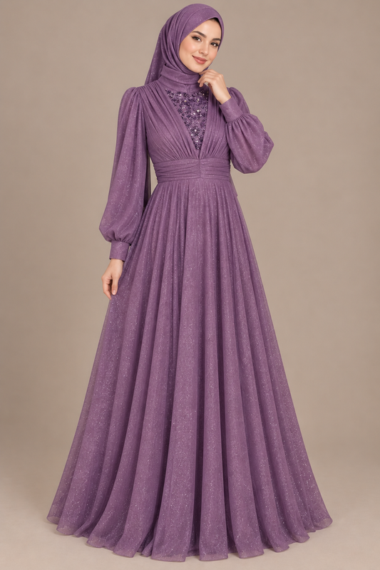 Abendkleid - glitzer