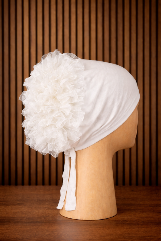 Bonnet mit Spitze