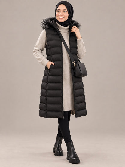 Short quilted vest