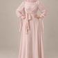 Evening gown in 2 styling variations