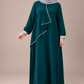 Plus-size evening dress with elegant details