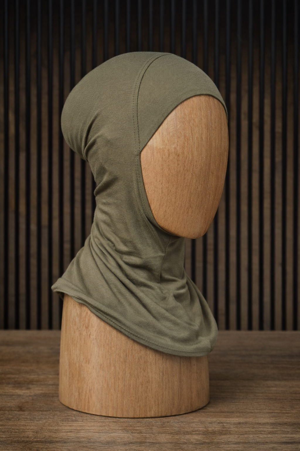 Bonnet mit Hals Khaki