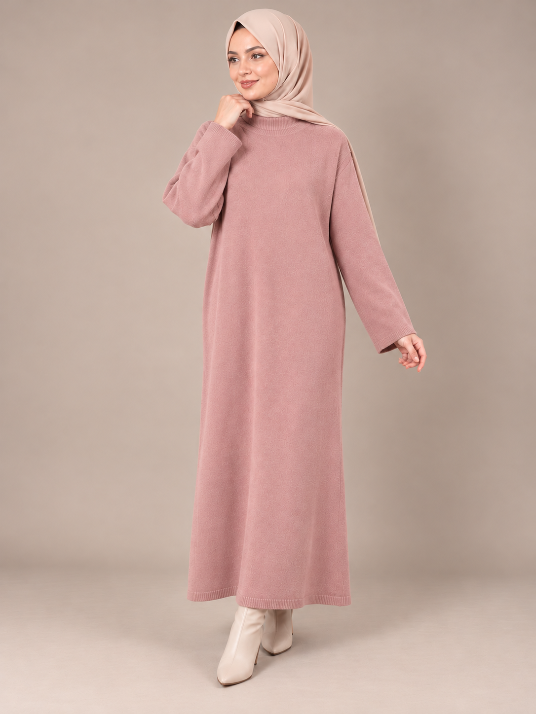 2` teiliges Strickkleid Set