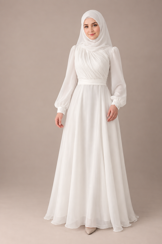 Abendkleid-Elegantes Kleid für Standesamt & Nikah