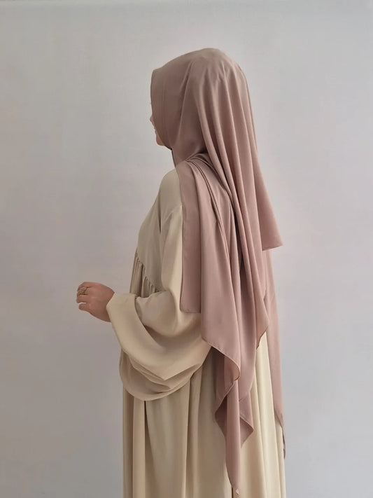 K2048- Krepp Schal Blush Taupe