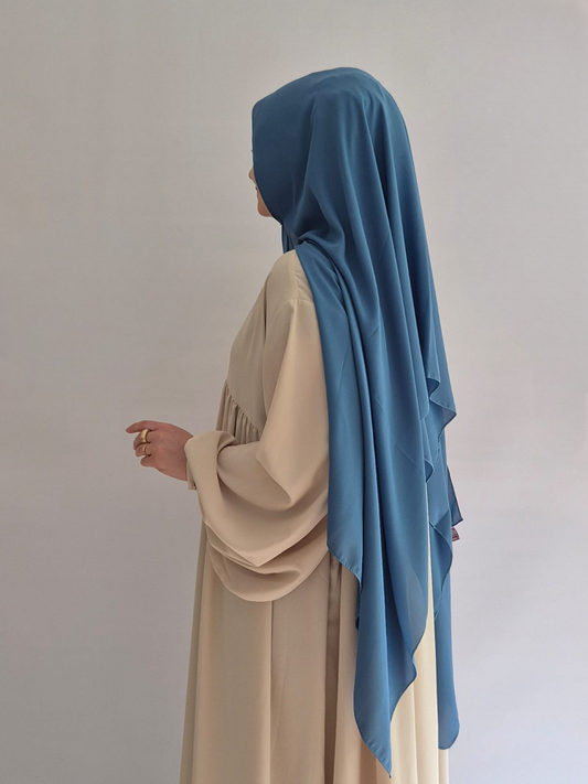 K2028- Krepp Schal Himmelblau