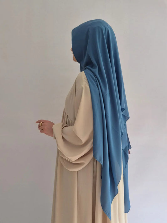 K2028- Krepp Schal Himmelblau