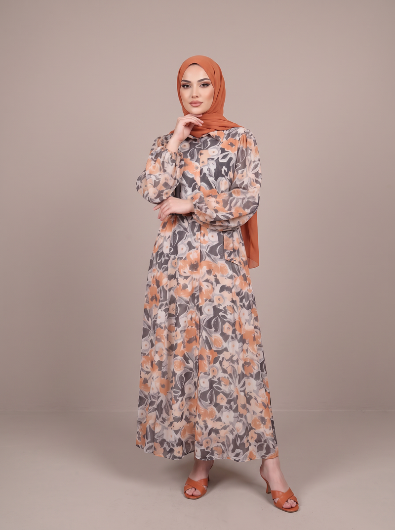 Noor Chiffonkleid