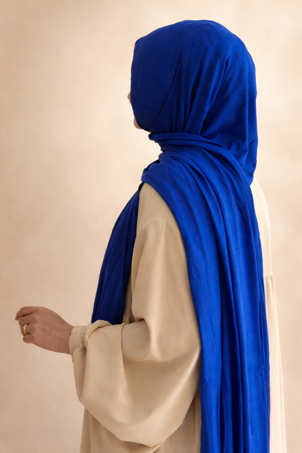 Jersey Hijab königsblau