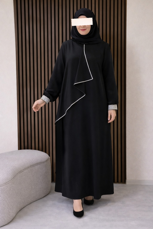 Elegantes Maxikleid Übergrößen schwarz